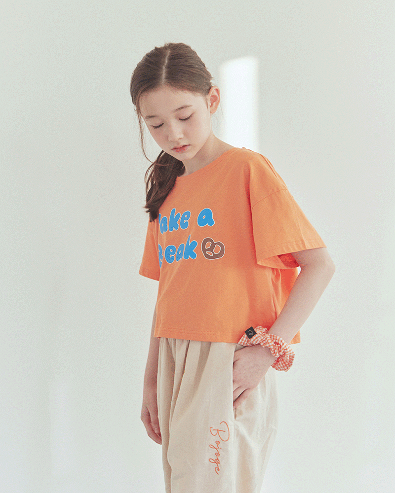 [10% SALE]캠프 티셔츠(오렌지)